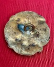 Beautiful Oval Brass Antique Art Nouveau Woman Button  13a