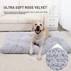 Ksiia Washable Dog Bed Deluxe Plush Dog Crate Beds Comfy Kennel Pad Anti-slip Pe