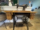 Singer Treadle Sewing Machine With Cabinet  Ornate Decoration  Pre-1930