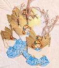 20 Vintage Angel Christmas Gift Tags Strung 