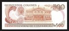 World Paper Money - Costa Rica 500 Colones 1989 P255   Crisp Au
