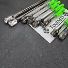 Snap-on Tools New 8pc Green Hard Handle 3 8  Drive Fixed flex-head Ratchet Set 