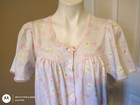 Maidenform Woman s Vtg Ss Snap Up Floral Cotton Long Robe W pockets Small Nwt