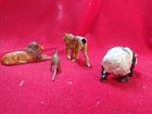Mixed Lot Of Vintage  Metal Lead Zoo Animal Figures