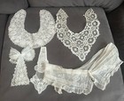 Antique Victorian Edwardian 1900s Lace Collar Large Lot And Lace Trimmings 20 