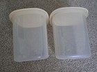 Lot Of 2 Rubbermaid Servin  Saver Food Canister Container   5 Almond Lid 6 Cup