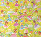 Vintage Wrap Paper Girl s Birthday 1960 s One Sheet 30x20
