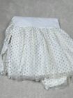 Pottery Barn Kids Baby Gold Dot Sparkle White Tulle Crib Skirt Nursery Bedding