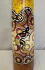 Aboriginal Dot Painting Gum Timber Vase-indigenous Art Handmade Australian Rare
