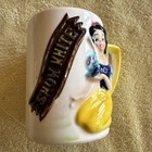 Vintage 1960s Walt Disney Productions Snow White 3d Glazed Ceramic Mug 