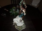 Very Rare Vintage G  Armani  Capodimonte Sculpture   Young Lady On A  Swing 