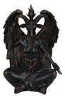 Pagan Occult Sabbatic Goat Idol Baphomet Sitting Meditation Figurine 8 h