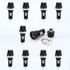 Panel Mount Screw Cap Fuse Holder Case For 6x30 Mm Glass Tube Fuse - 10 Pack