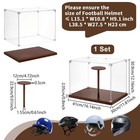 Football Helmet Display Case With Wood Base  15 1  10 8  9 1in Interior  Acryli   
