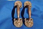 Two-1890s Richardsonian Romanesque Cast Bronze Yale   Towne Sash Lifts-mpls-door
