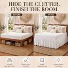Vocander White Queen Bed Skirt 14 Inch  Assorted Colors   Sizes 