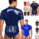 Mens Incontinence Leotard Wrestling Singlet Bodysuit Adult Reusable