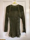 Genuine Rare Vintage British Army Falklands Thermal String Top  Green 40 