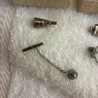 3 Vintage Nasa Space Capsule Tie Tack Pin Early 1960 s Usa Silver Tone Module