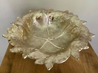 Vintage Silver Plated Bowl With Leaves Design  Footed Centrepiece Silver Dish