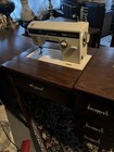 Vintage Sears Kenmore Sewing Machine Model 158 523 With Foot Control In Wooden C