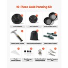 Uimoso 19 Pcs Gold Panning Kit With 10   14 In Pans For Prospecting