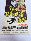 1965 Die Monster Die Original 14x36    Insert Movie Poster Boris Karloff Horror