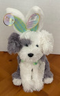 Fao Schwarz Plush 12  Sheepdog Stuffed Animal With Detachable Easter Bunny Ears