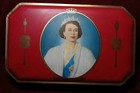 Vintage Queen Elizabeth 1953 Coronation Souvenir Bensons English Toffee Tin Box