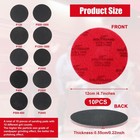 Quilax 10pcs Bowling Surface Pads  Sanding Black And Red