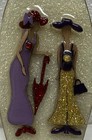 Vintage Designs By Lucinda Hats Dress        Bell Bottoms Women Brooch Pin