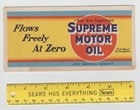 Vintage Gulf Gas   Oil Advertising Ink Blotter Supreme Motor Oil