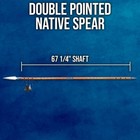 Double Pointed Native Style Spear   67 1 4  Breakdown Shaft   Stainless Steel
