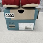 Tom   s Women Classic Flat Shoe Red Loafers Canvas Size10 Slip On Alpargata Nwt
