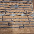 Antique Barbed Wire Display By Herschel Smith 14 Type Of Wires Appx 14 X 12 Used