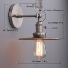 Vintage Industrial Wall Sconce Lamp Metal Shade Loft Barn Light Fixture W Switch