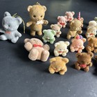 Vintage Lot Of 26 Miniature Flocked Teddy Bears Holiday Collectibles   m22