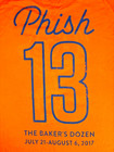 Phish 2017 Baker s Dozen Madison Square Garden Concert Orange T-shirt Size Large