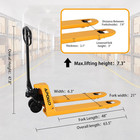 Heavy-duty Pallet Jack Truck 5500lbs Capacity With Nylon Wheels 21 x48