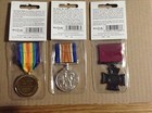 Set Of 3 Full Size World War 1 Quality Reproduction Medals