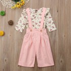 Toddler Kids Baby Girls Clothes Floral Ruffle Top Strappy Trousers Outfits