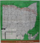 Official 1956 Ohio Turnpike Road Map Toll Schedule Interchanges Service Plazas