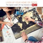 Scratch Off World Map With 196 Country Flags 24  X 17  Frameable Travel Map W