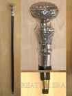 Vintage Brass Designer Antique Style Wooden Walking Stick Nautical Cane 37  Gift