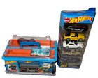 Hot Wheels Race Case Track Set With 2 Cars Plus 5 Car Nightburnerz Set