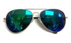 Aviator Sunglasses Blue Mirror Lens Men Women Gold Spring Frame Pilot 100  Uv