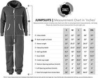Unisex Adult Onesie0 Hooded Playsuit Plain One Piece Non Footed Pajamas Jumpsuit