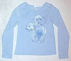 Disney Frozen Ii - Elsa Girl s Long Sleeve T-shirt - Light Blue - Choose Size