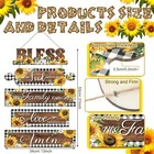 Sintuff Sunflower Kitchen Wall Decor Bless The Food Mainly Dark Brown  Yellow 