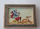 Vintage Islamic Persian Miniature Painting Man Hunting Framed A
